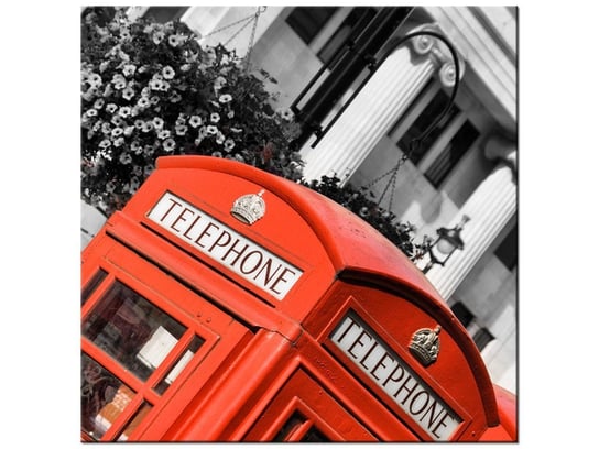 Obraz Londyn Czerwona budka telefoniczna, 30x30 cm Oobrazy