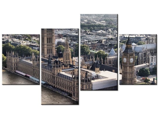 Obraz Londyn Pałac Westminsterski, 4 elementy, 120x70 cm Oobrazy