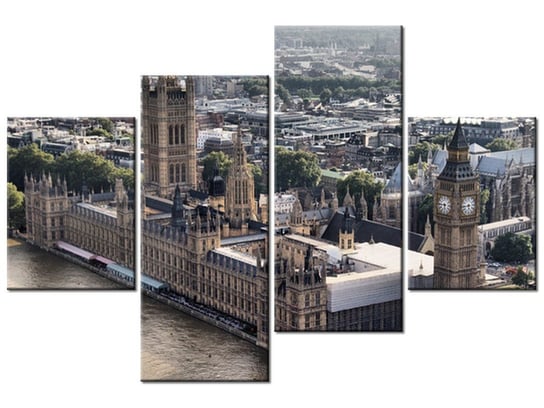 Obraz Londyn Pałac Westminsterski, 4 elementy, 120x80 cm Oobrazy