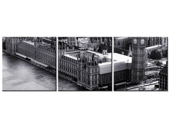 Obraz Londyn z lotu ptaka, 3 elementy, 90x30 cm Oobrazy