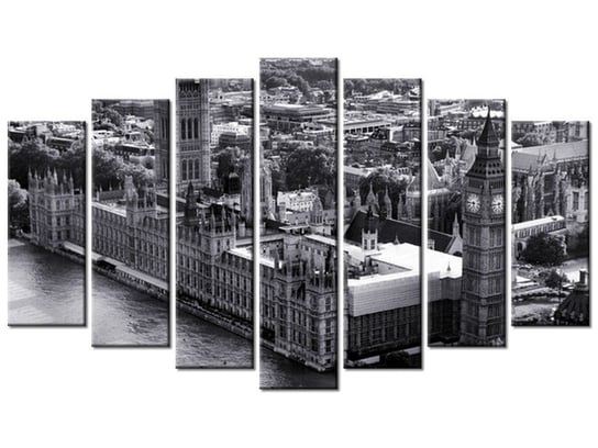 Obraz Londyn z lotu ptaka, 7 elementów, 140x80 cm Oobrazy