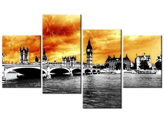 Obraz Londyński pejzaż, 4 elementy, 120x70 cm Oobrazy