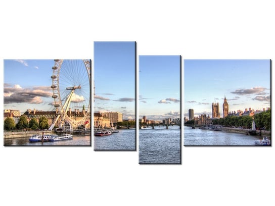 Obraz Londyńskie oko, 4 elementy, 120x55 cm Oobrazy