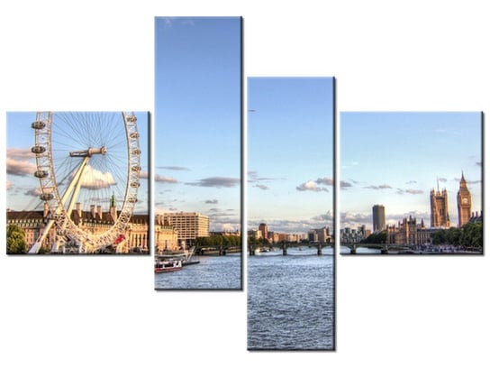 Obraz Londyńskie oko, 4 elementy, 130x90 cm Oobrazy