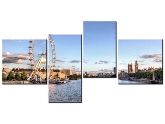 Obraz Londyńskie oko, 4 elementy, 140x70 cm Oobrazy
