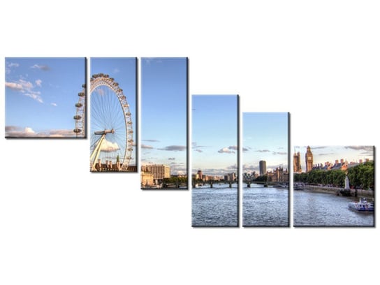 Obraz Londyńskie oko, 6 elementów, 220x100 cm Oobrazy