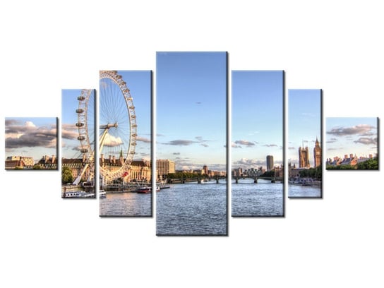 Obraz Londyńskie oko, 7 elementów, 200x100 cm Oobrazy