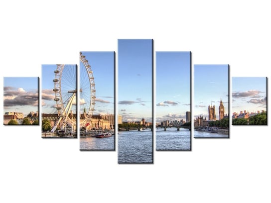 Obraz Londyńskie oko, 7 elementów, 210x100 cm Oobrazy