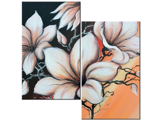 Obraz Magnolia o zachodzie słońca, 2 elementy, 60x60 cm Oobrazy