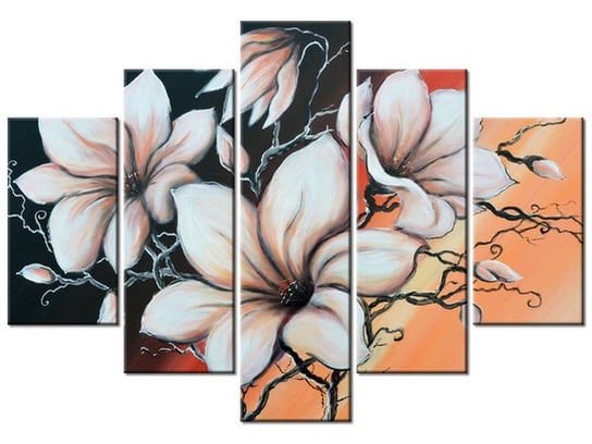 Obraz Magnolia o zachodzie słońca, 5 elementów, 150x105 cm Oobrazy