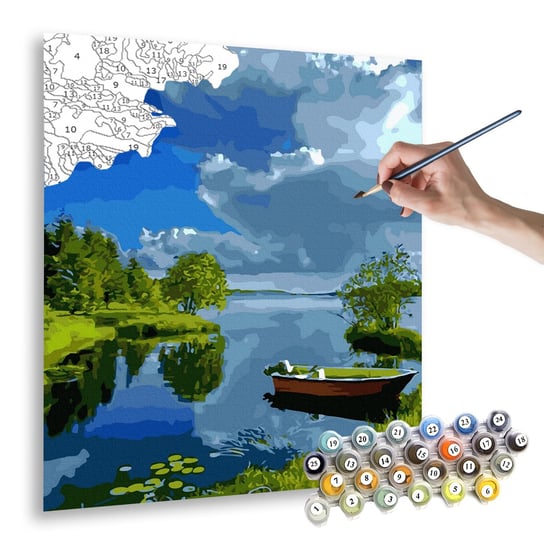 Obraz Malowania Po Numerach 50X40 Łódka Na Jeziorze    /Yourarti Oh Art!
