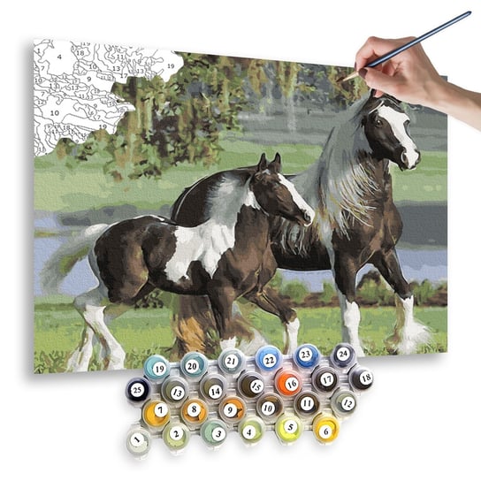 Obraz Malowania po numerach 50x40 Piękne konie  /YourArti Oh Art!