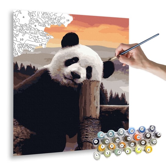 Obraz Malowania Po Numerach 50X40 Urocza Panda /Yourarti Oh Art!