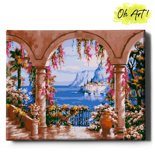 Obraz Malowanie Po Numerach 40X50 cm / Balkon Z Kwiatami / Oh Art! Oh Art!