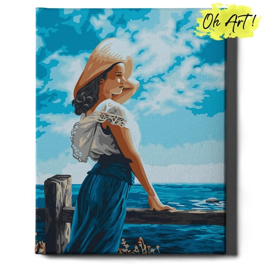 Obraz Malowanie Po Numerach 40X50 cm / Dziewczyna W Niebieskim / Oh Art! Oh Art!