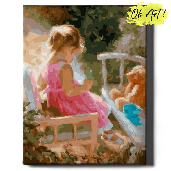 Obraz Malowanie Po Numerach 40X50 cm / Dziewczynka W Różu / Oh Art! Oh Art!