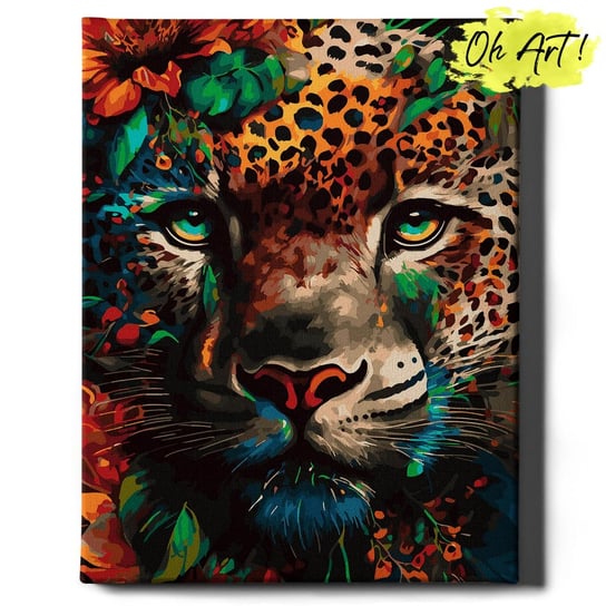 Obraz Malowanie Po Numerach 40X50 Cm / Gepard w kwiatach  / Oh Art! Oh Art!