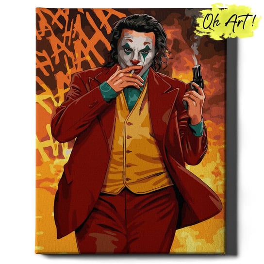 Obraz Malowanie Po Numerach 40X50 Cm / Joker W Ogniu / Oh Art! Oh Art!