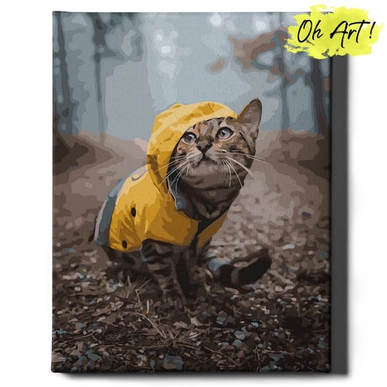 Obraz Malowanie Po Numerach 40X50 Cm / Kot W Lesie / Oh Art Oh Art!