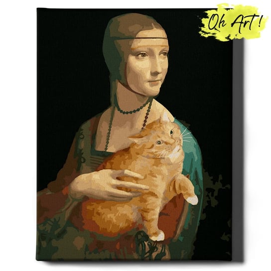 Obraz Malowanie Po Numerach 40X50 cm / Królowa I Kot / Oh Art Oh Art!