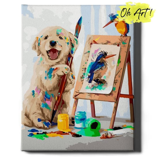 Obraz Malowanie Po Numerach 40X50 Cm / Pies Artysta / Oh Art! Oh Art!