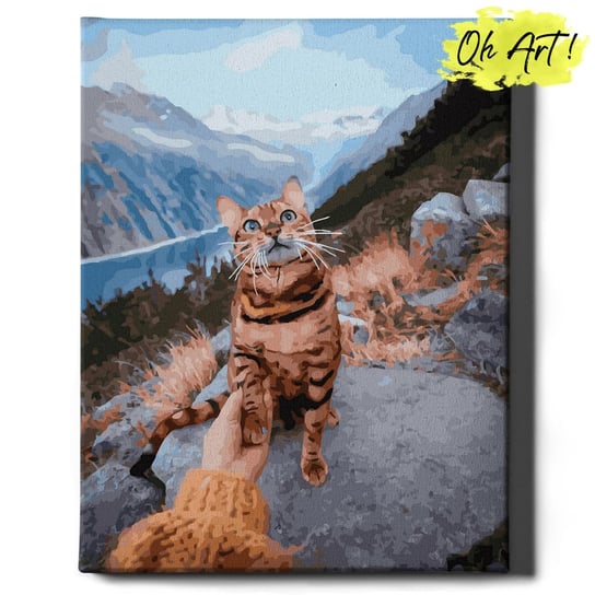 Obraz Malowanie Po Numerach 40X50 Cm / Podróżujący Kot / Oh Art Oh Art!