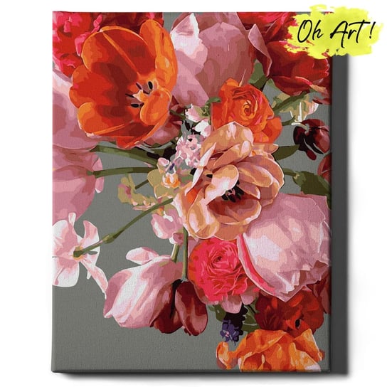 Obraz Malowanie Po Numerach 40X50 cm / Różowe Tulipany / Oh Art! Oh Art!