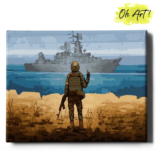 Obraz Malowanie Po Numerach 40X50 Cm / Statek Wojenny / Oh Art! Oh Art!