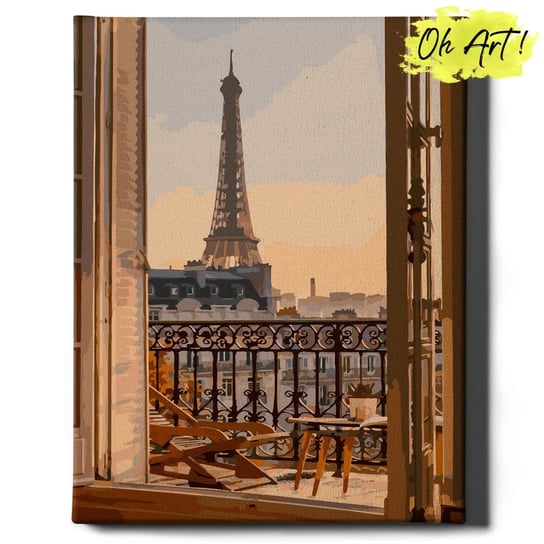 Obraz Malowanie Po Numerach 40X50 Cm / Widok Na Wieżę Eiffla / Oh Art! Oh Art!