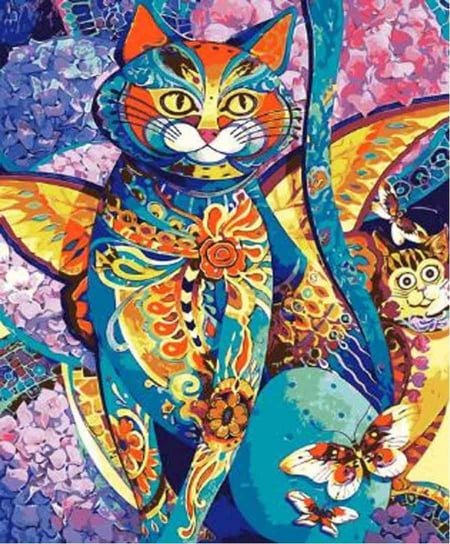 Obraz Malowanie po numerach, Kot ze skrzydłami Norimpex