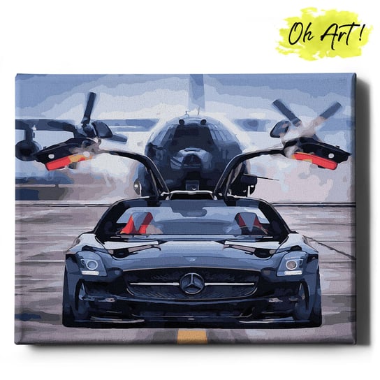 Obraz Malowanie po numerach NA RAMIE, 40x50 cm | Auto i samolot | Oh Art! Oh Art!