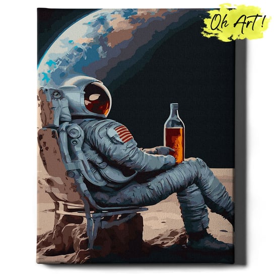 Obraz Malowanie po numerach NA RAMIE, 40x50 cm | Kosmonauta na przerwie | Oh Art! Oh Art!