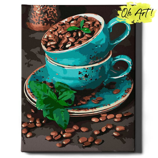 Obraz Malowanie po numerach NA RAMIE, 40x50 cm | Ziarna kawy | Oh Art! Oh Art!