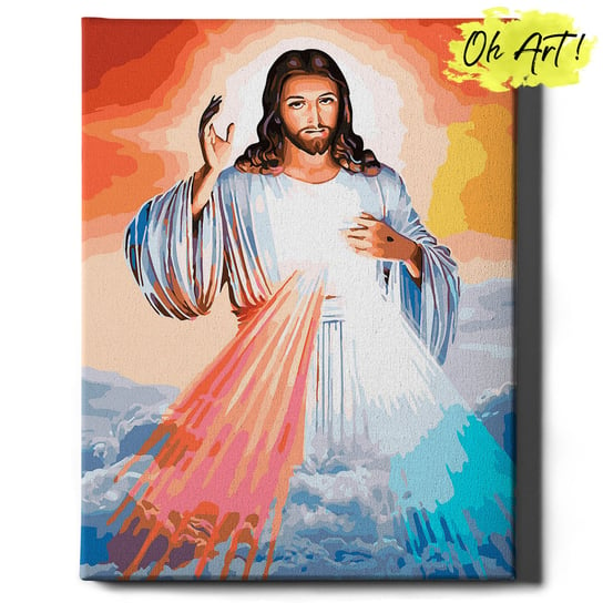 Obraz Malowanie po numerach NA RAMIE, 40x50, Jezus w niebie | Oh Art! Oh Art!