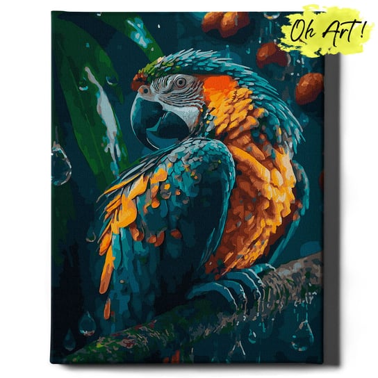 Obraz Malowanie po numerach NA RAMIE, 40x50, Piękna papuga | Oh Art! VARMACON