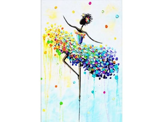 Obraz Malowanie Po Numerach Rama 40X50Cm Baletnica - Kolor Zabawkowy Zawrót Głowy