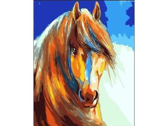 Obraz Malowanie Po Numerach Rama 40X50Cm Koń W Kolorze Zabawkowy Zawrót Głowy