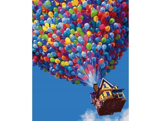 Obraz Malowanie Po Numerach Rama 40X50Cm Odlot - Kolorowe Balony Zabawkowy Zawrót Głowy