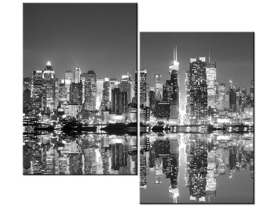Obraz Manhattan nocą, 2 elementy, 80x70 cm Oobrazy