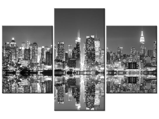 Obraz Manhattan nocą, 3 elementy, 90x60 cm Oobrazy