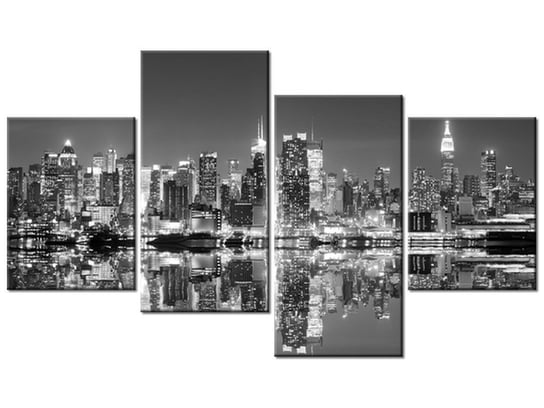 Obraz Manhattan nocą, 4 elementy, 120x70 cm Oobrazy