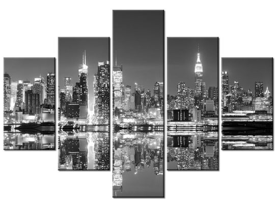 Obraz, Manhattan nocą, 5 elementów, 100x70 cm Oobrazy