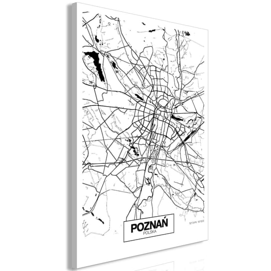 Obraz - Mapa miasta: Poznań (1-częściowy) pionowy ARTGEIST