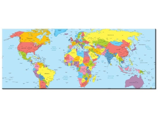 Obraz Mapa świata, 100x40 cm Oobrazy
