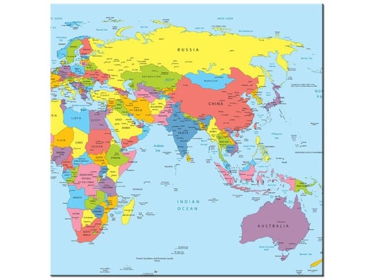 Obraz Mapa świata, 30x30 cm Oobrazy