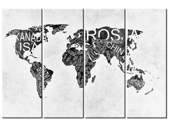 Obraz Mapa świata, 4 elementy, 120x80 cm Oobrazy