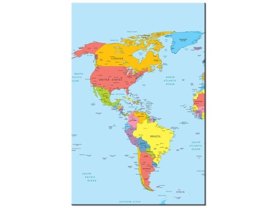 Obraz Mapa świata, 40x60 cm Oobrazy