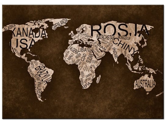 Obraz Mapa świata, 70x50 cm Oobrazy