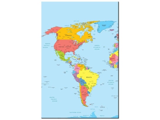 Obraz Mapa świata, 80x120 cm Oobrazy