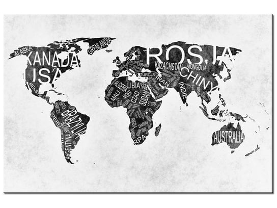 Obraz, Mapa świata, 90x60 cm Oobrazy